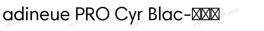 adineue PRO Cyr Blac字体转换